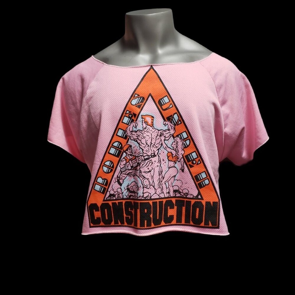 Vintage 1982 Bodybuilding/Muscle Gym Shirt - Pink 3XL Oversized Deadstock